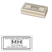 Stijlvol retouradres rubberstempel (Gestempeld)