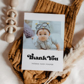 Stijlvol retro Baby shower bedankje Bedankkaart