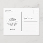 Stijlvol retro Baby shower dank u Briefkaart (Achterkant)