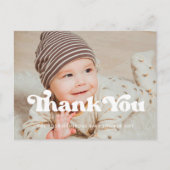 Stijlvol retro Baby shower dank u Briefkaart (Voorkant)