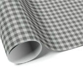 Stijlvol Retro Black en Grey Gingham Pset Pattern Cadeaupapier (Rol Hoek)