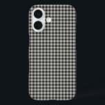 Stijlvol Retro Black en Grey Gingham Pset Pattern iPhone 16 Hoesje<br><div class="desc">Stijlvol Retro Black en Gingham Pset Pattern-draagtas</div>