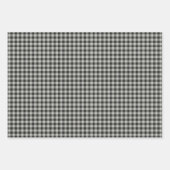 Stijlvol Retro Black en Grey Gingham Pset Pattern Inpakpapier Vel (Voorkant 2)