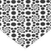 Stijlvol Retro Black & White Dot Swirl Pattern Tafelkleed (Gekanteld)