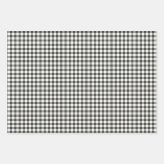 Stijlvol Retro Black White Gingham Pset Pattern Inpakpapier Vel (Voorkant 2)