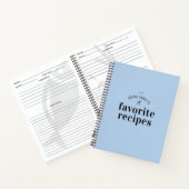 Stijlvol Retro Blue gepersonaliseerd blanco recept Notitieboek (Binnen)
