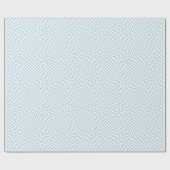 Stijlvol Retro Blue Pastel Warped Checkerboard Cadeaupapier (Vlak)