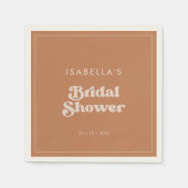 Stijlvol retro bruin suiker Vrijgezellenfeest Servet (Voorkant)