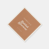 Stijlvol retro bruin suiker Vrijgezellenfeest Servet (Hoek)