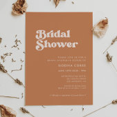 Stijlvol retro-bruin Vrijgezellenfeest Kaart