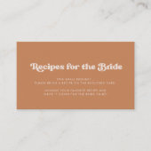 Stijlvol retro bruine suiker Aanvraagkaart ontvang Informatiekaartje (Voorkant)