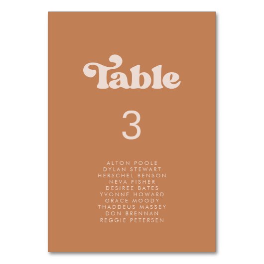 Stijlvol retro-bruine zetkaarten voor suiker kaart (Voorkant)