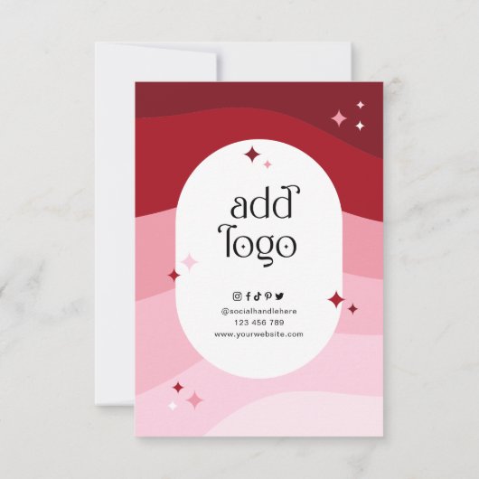 Stijlvol Retro Dank u Business Package Insert Bedankkaart (Achterkant)