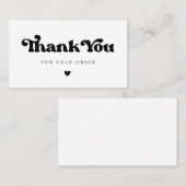 Stijlvol retro Dank u voor uw bestelkaart Visitekaartje (Voorkant / Achterkant)