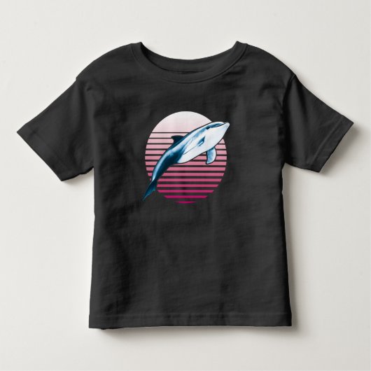  stijlvol Retro Dolphin Kinder Shirts (Voorkant)