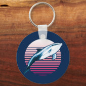 stijlvol Retro Dolphin Sleutelhanger (Voorkant)