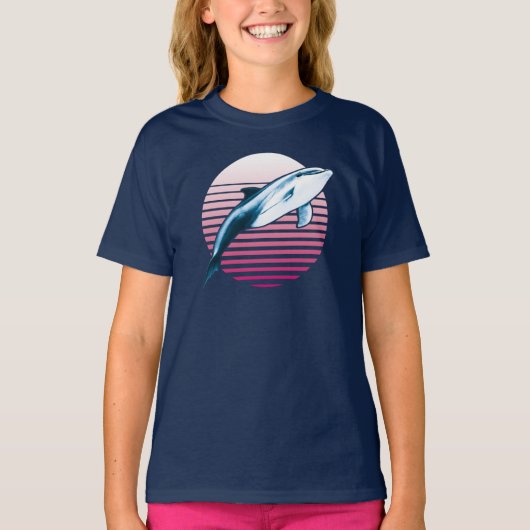 stijlvol, retro Dolphin T-Shirt (Voorkant)