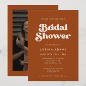 Stijlvol retro gebrand Sinaasappel foto vrijgezell Kaart (Voorkant / Achterkant)