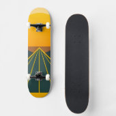 Stijlvol retro grafisch ontwerp persoonlijk skateboard (Voorkant)