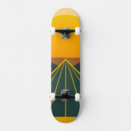 Stijlvol retro grafisch ontwerp persoonlijk skateboard