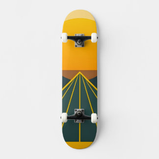 Stijlvol retro grafisch ontwerp persoonlijk skateboard