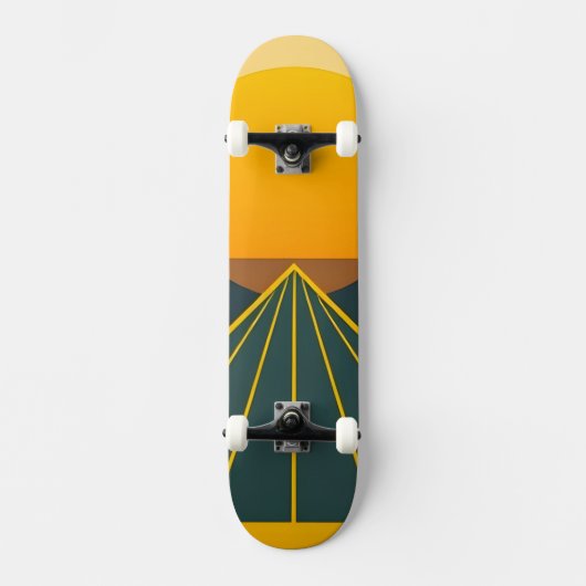 Stijlvol retro grafisch ontwerp persoonlijk skateboard (Voorkant)