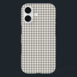 Stijlvol Retro Gray Gingham Pset Pattern iPhone 16 Hoesje<br><div class="desc">Stijlvol Retro Gray Gingham Pset Pattern-draagtas</div>