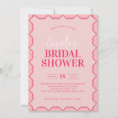 Stijlvol Retro Kleurrijk Rood en Roze Vrijgezellen Kaart (Voorkant)