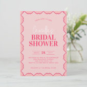 Stijlvol Retro Kleurrijk Rood en Roze Vrijgezellen Kaart (Staand voorkant)