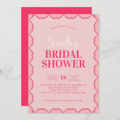 Stijlvol Retro Kleurrijk Rood en Roze Vrijgezellen Kaart (Voorkant / Achterkant)