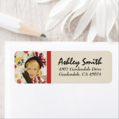 Stijlvol Retro Lady retouradres Etiket (Insitu)