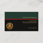 Stijlvol retro Layer Red Line Food Restaurant Chef Visitekaartje (Achterkant)