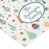 Stijlvol Retro Minimal Kerstboom Patroon Medium Tafelloper (Hoek)