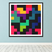 Stijlvol retro-ontwerp canvas afdruk (Insitu (Houten vloer))