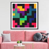 Stijlvol retro-ontwerp canvas afdruk (Insitu (Woonkamer))