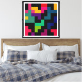 Stijlvol retro-ontwerp canvas afdruk (Insitu (Slaapkamer))