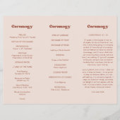 Stijlvol retro perzik roze drievoudig bruiloft pro flyer (Voorkant)