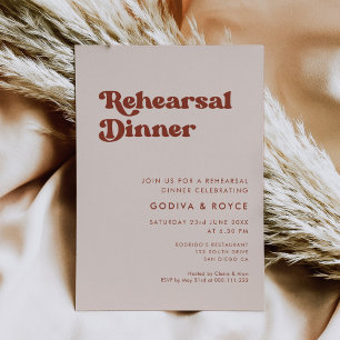 Stijlvol retro pink Rehearsal diner Kaart