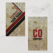 stijlvol Retro Red en zwart Visitekaartje (Voorkant / Achterkant)