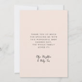 Stijlvol retro Terracotta Baby shower Bedankkaart (Achterkant)