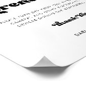 Stijlvol retro Unplugged ceremony bruiloft poster (Hoek)