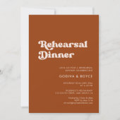 Stijlvol retro verbrand oranje repetitief diner kaart (Voorkant)