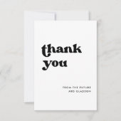 Stijlvol retro Vrijgezellenfeest Dank u kaart (Voorkant)