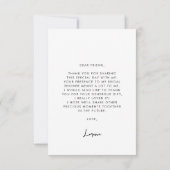 Stijlvol retro Vrijgezellenfeest Dank u kaart (Achterkant)