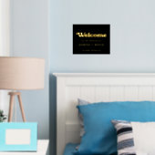 Stijlvol retro zwart en goud Welkom bij onze bruil Folie Afdrukken (Insitu (Slaapkamer))