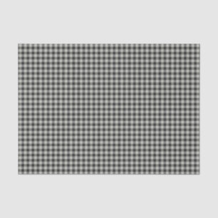 Stijlvol Retro Zwart en Grijs Gingham Schotse Ruit Tissuepapier