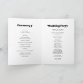 Stijlvol retro zwart-wit trouwprogramma gevouwen programma (Binnen)