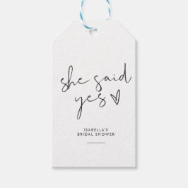 Stijlvol retro zwart-wit Vrijgezellenfeest Cadeaulabel