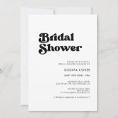 Stijlvol retro zwart-wit Vrijgezellenfeest Kaart (Voorkant)