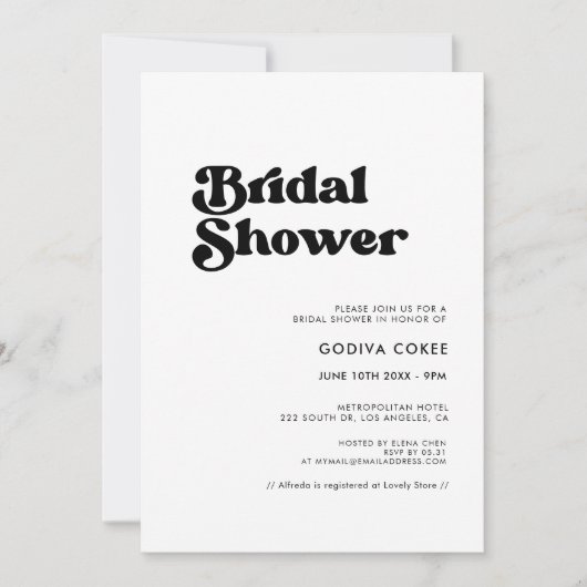 Stijlvol retro zwart-wit Vrijgezellenfeest Kaart